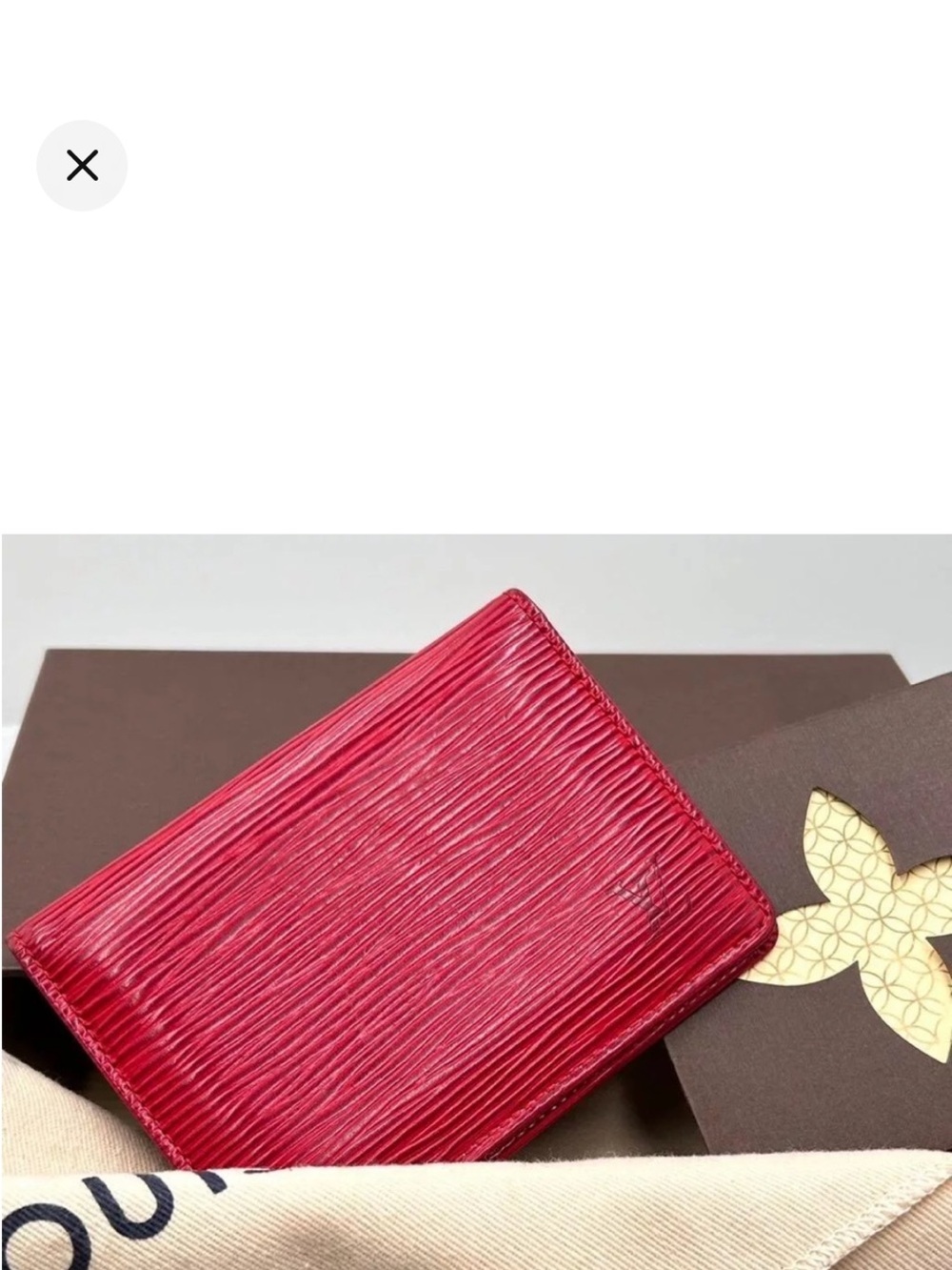 Authentic ❣️Louis Vuitton❣️Epi✨Card case business card holder [Good condition]
